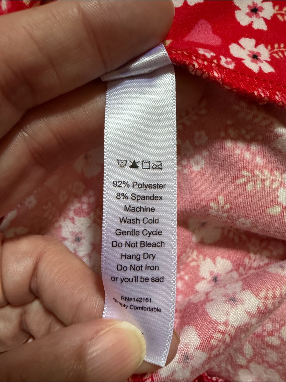 LULAROE Vibrant Red Floral Leggings EUC - Picture 8 of 9